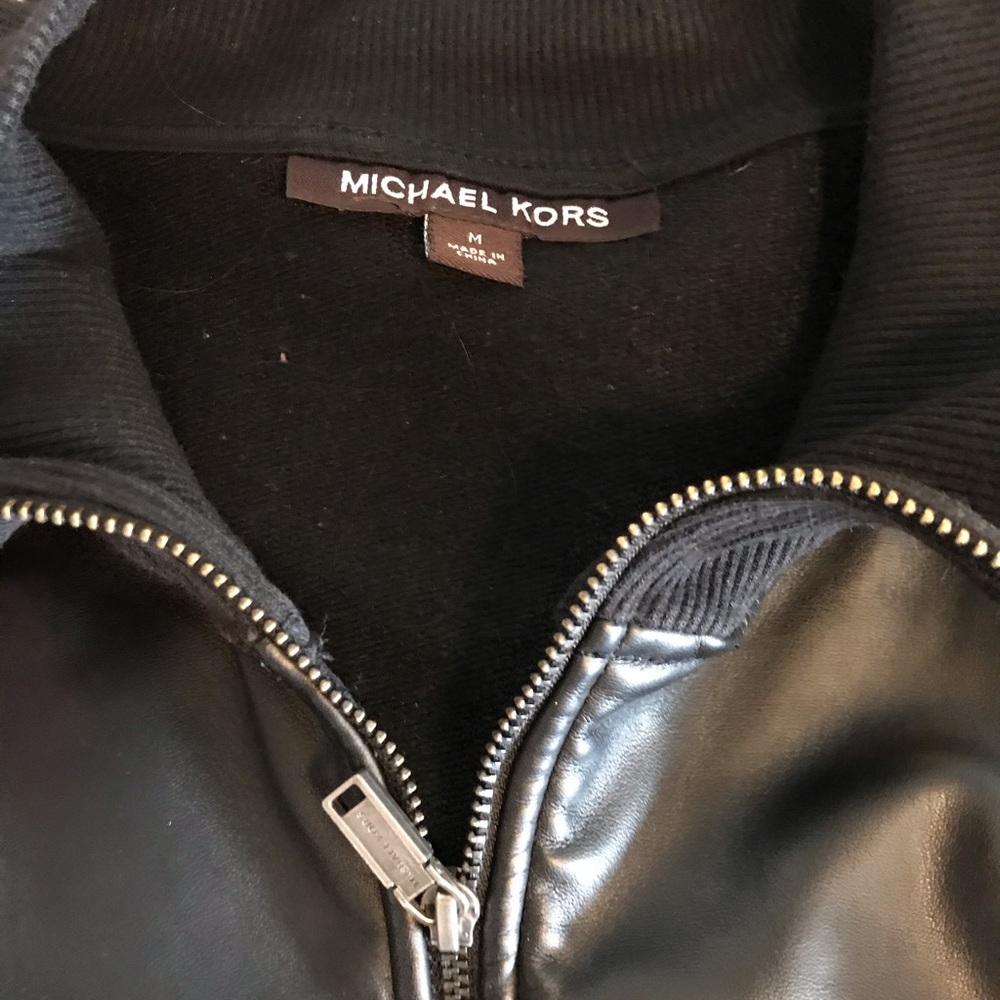 Mock leather Michael Kors shirt coat